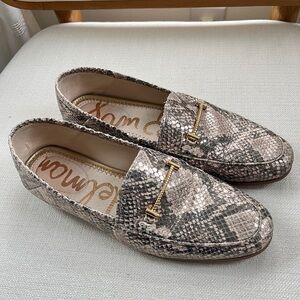 Sam Edelman Lior Leather Loafer in Snake Print Sz 6.5